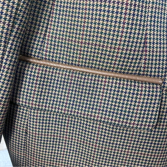 Pendleton Houndstooth Plaid Blazer Suit Jacket Coat Wool Western Preppy Plus 20W - Picture 5 of 8